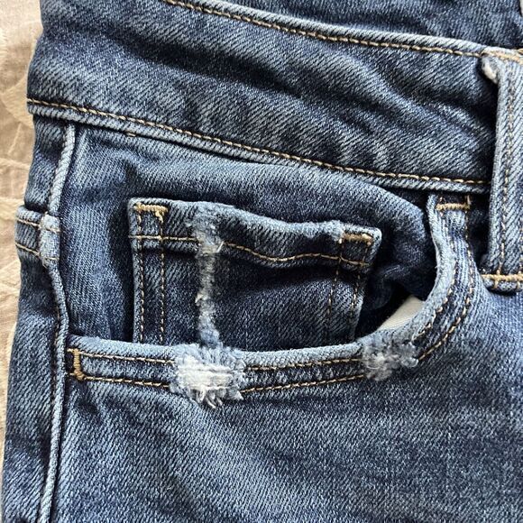 Flying Monkey Jean Shorts Frayed Hem Distressed Boho Womens Size‎ 26 Blue Denim - Picture 5 of 12